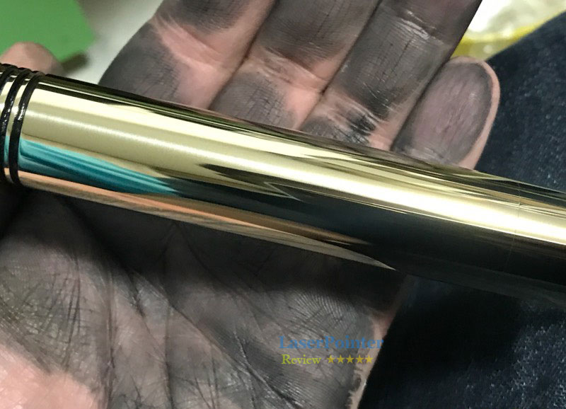 The step of polishing blue pen